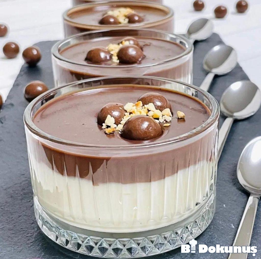 çikolata soslu muhallebi