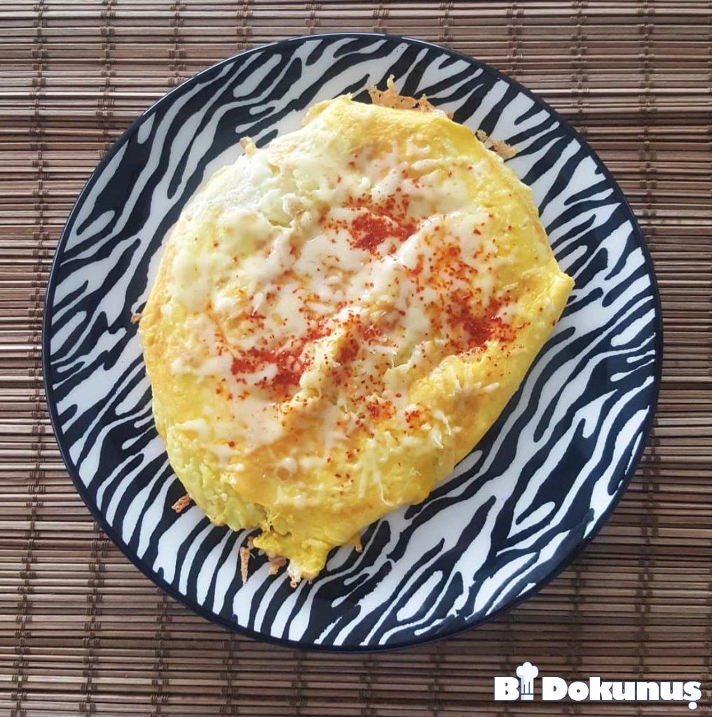 patatesli kaşarlı omlet